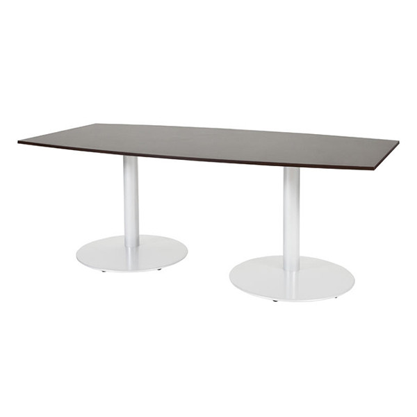 Schaffenburg Linesto table de conférence tonneau piètement blanc plateau chêne logan 100 x 200 cm T-C2010-LOGW-M25 415249 - 1