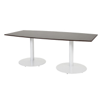 Schaffenburg Linesto table de conférence tonneau piètement blanc plateau chêne logan 100 x 200 cm T-C2010-LOGW-M25 415249