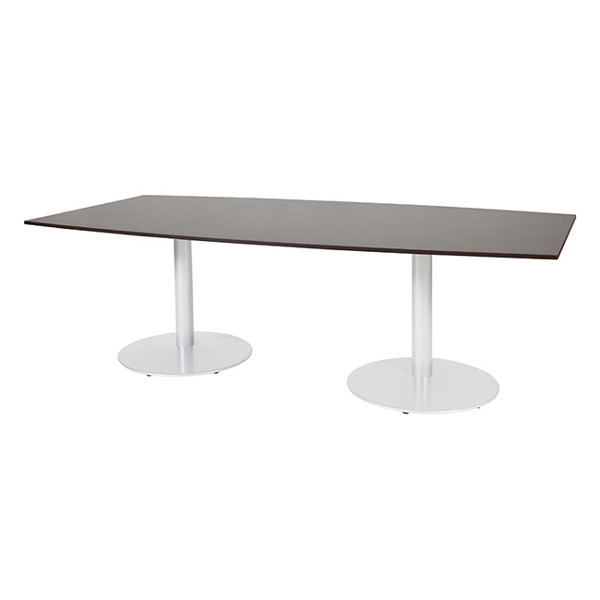 Schaffenburg Linesto table de conférence tonneau piètement blanc plateau chêne logan 120 x 240 cm T-C2412-LOGW-M25 415250 - 1