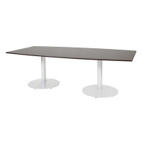 Schaffenburg Linesto table de conférence tonneau piètement blanc plateau chêne logan 120 x 240 cm T-C2412-LOGW-M25 415250