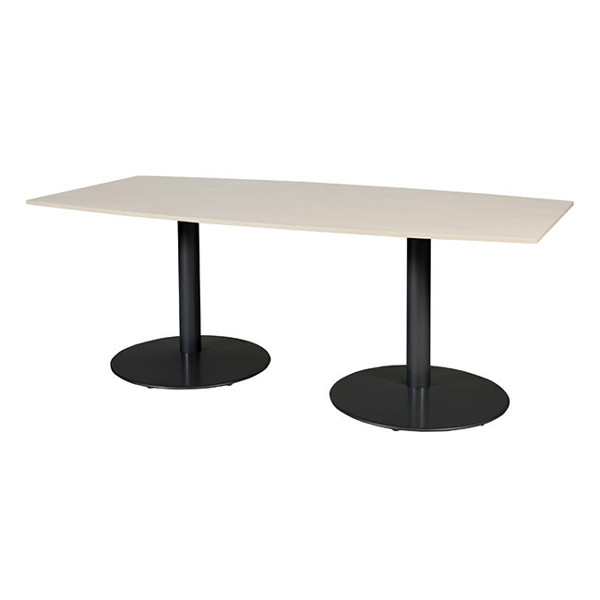 Schaffenburg Linesto table de conférence tonneau piètement noir plateau chêne lindberg 100 x 200 cm T-C2010-LERZ-M25 415231 - 1