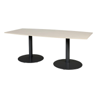 Schaffenburg Linesto table de conférence tonneau piètement noir plateau chêne lindberg 100 x 200 cm T-C2010-LERZ-M25 415231