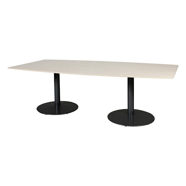 Schaffenburg Linesto table de conférence tonneau piètement noir plateau chêne lindberg 120 x 240 cm T-C2412-LERZ-M25 415232 - 1