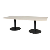 Schaffenburg Linesto table de conférence tonneau piètement noir plateau chêne lindberg 120 x 240 cm 415232 - 1