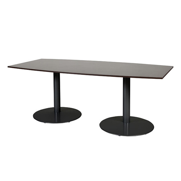 Schaffenburg Linesto table de conférence tonneau piètement noir plateau chêne logan 100 x 200 cm T-C2010-LOGZ-M25 415233 - 1