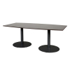 Schaffenburg Linesto table de conférence tonneau piètement noir plateau chêne logan 100 x 200 cm 415233 - 1