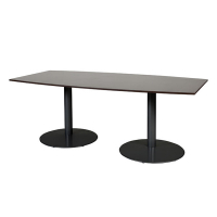 Schaffenburg Linesto table de conférence tonneau piètement noir plateau chêne logan 100 x 200 cm T-C2010-LOGZ-M25 415233