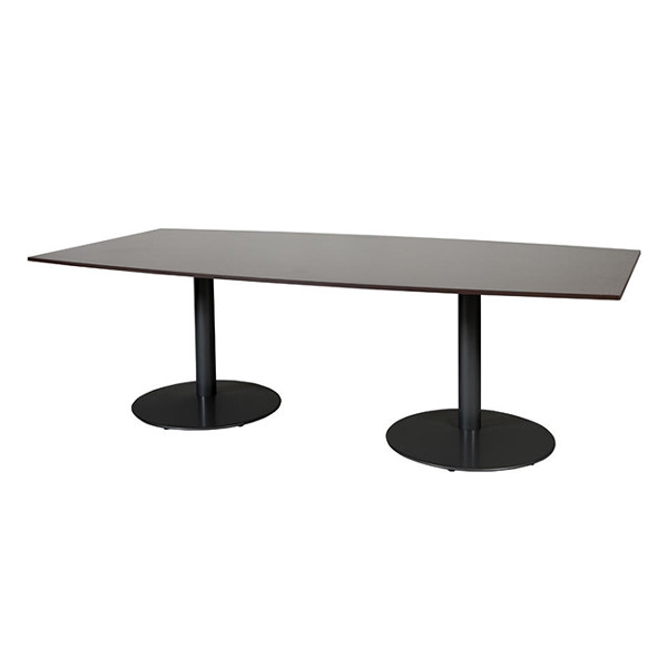 Schaffenburg Linesto table de conférence tonneau piètement noir plateau chêne logan 120 x 240 cm T-C2412-LOGZ-M25 415234 - 1