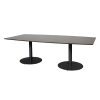 Schaffenburg Linesto table de conférence tonneau piètement noir plateau chêne logan 120 x 240 cm