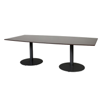 Schaffenburg Linesto table de conférence tonneau piètement noir plateau chêne logan 120 x 240 cm T-C2412-LOGZ-M25 415234