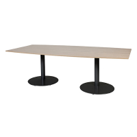 Schaffenburg Linesto table de conférence tonneau piètement noir plateau merisier clair 120 x 240 cm T-C2412-HAVZ-M25 415230