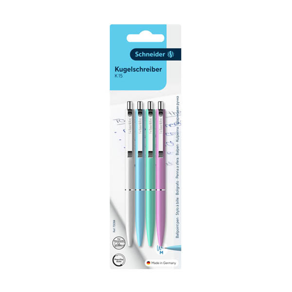 Schneider K15 stylo à bille assortiment pastel (4 couleurs) 210935 - 1