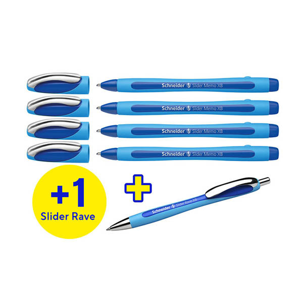 Schneider Memo XB stylo à bille (5 pièces) - bleu 210900 - 1