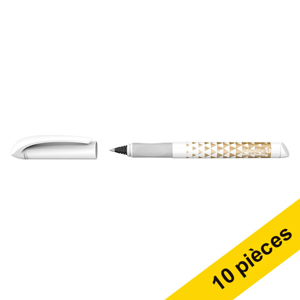 Schneider Offre : 10x Schneider Rollerball Easy stylo-bille - or/blanc  240002 - 1