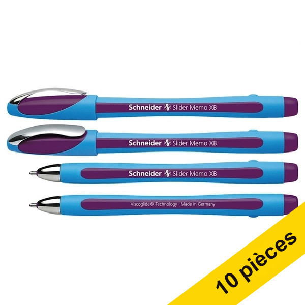Schneider Offre : 10x Schneider Slider Memo XB stylo à bille - violet  239971 - 1