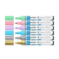 Schneider Paint-It 320 marqueur acrylique 4 mm en pastel assorti (6 couleurs) 211183