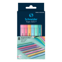 Schneider Tops 505 F stylo à bille (8 pièces) - pastel assorti S-150598 217271