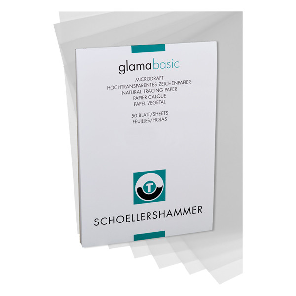 Schoellershammer bloc papier calque 80 g/m² (50 feuilles) - transparent 226953 - 1