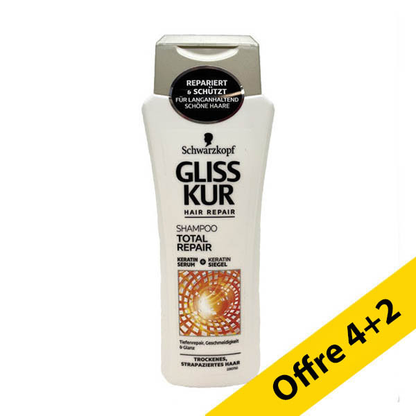Offre : 6x Schwarzkopf Gliss Kur Total Repair shampooing (250 ml) SSC01193 - 1
