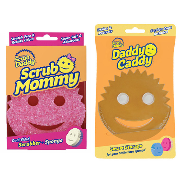 Scrub Daddy Daddy Caddy support pour éponges Scrub Daddy + éponge Scrub Mommy - rose  SSC01068 - 1