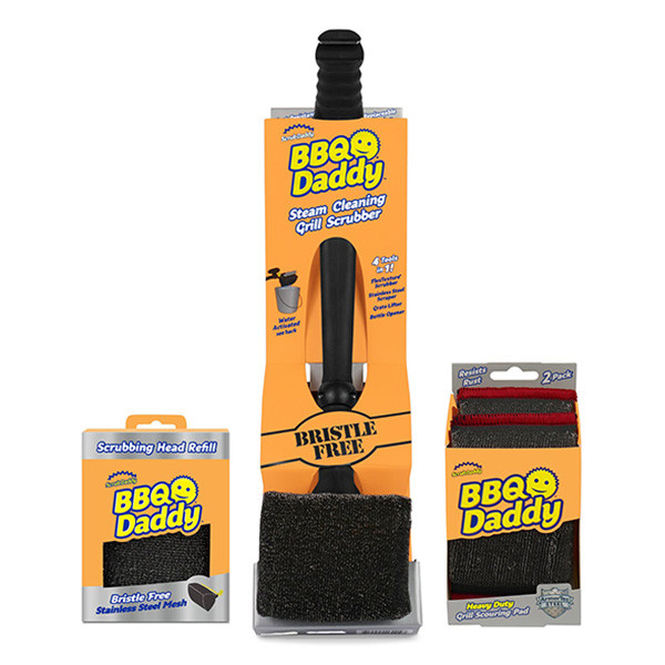 Scrub Daddy Daddy Grill Master Bundle BBQ Daddy avec tête de brosse supplémentaire et éponge Scour Steel SSC01017 SSC01017 - 1