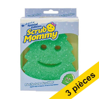 Offre : 3x Scrub Daddy Scrub Mommy Édition Spéciale Sapin de Noël éponge