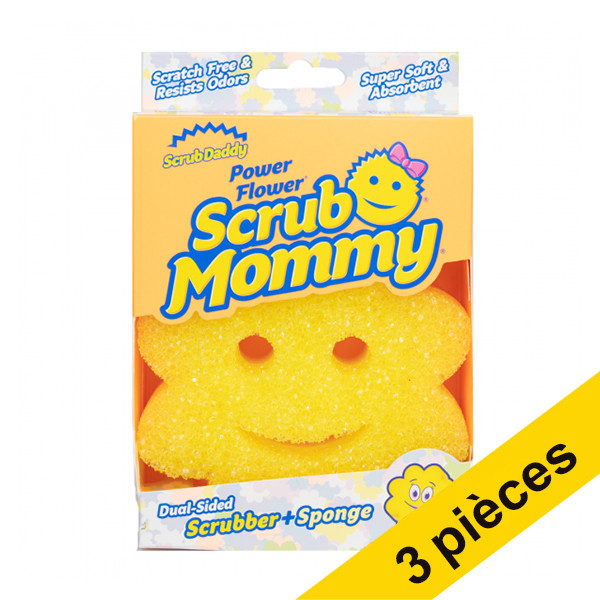 Scrub Daddy Offre : 3x Scrub Mommy Édition Spéciale éponge printemps fleur - jaune SSC00254 SSC01011 - 1