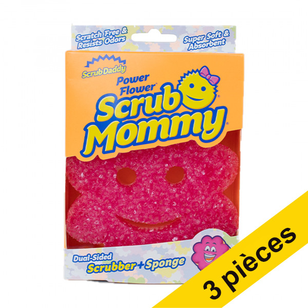 Scrub Daddy Offre : 3x Scrub Mommy Édition Spéciale éponge printemps fleur - rose  SSC01009 - 1
