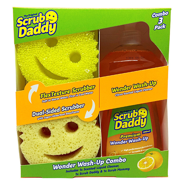 Scrub Daddy Wonder Wash-Up Combo liquide vaisselle premium avec Scrub Daddy et Scrub Mommy  SSC00249 - 1