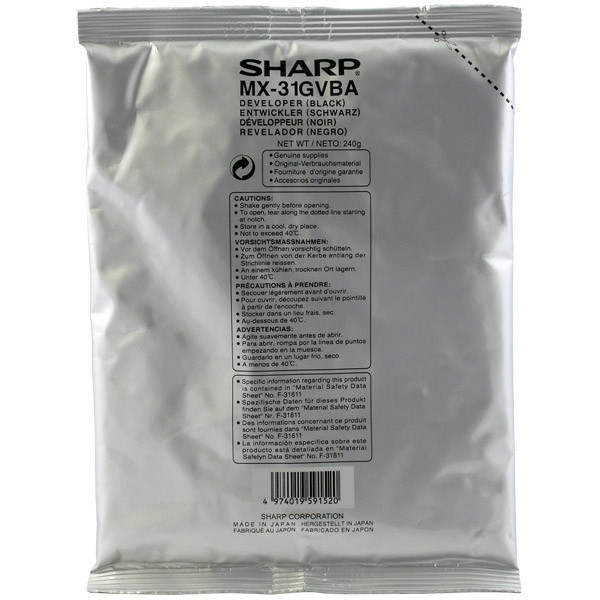 Sharp MX-31GVBA développeur (d'origine) - noir MX-31GVBA 082296 - 1