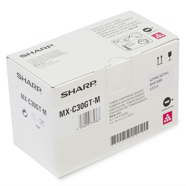 Sharp MX-C30GTM toner (d'origine) - magenta MXC30GTM 082726 - 1