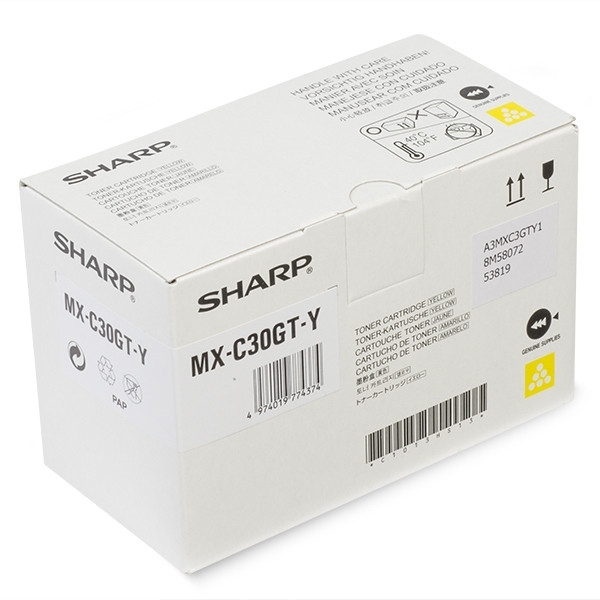 Sharp MX-C30GTY toner (d'origine) - jaune MXC30GTY 082728 - 1