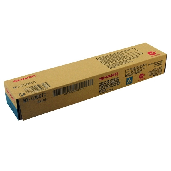 Sharp MX-C38GTC toner (d'origine) - cyan MXC38GTC 082220 - 1