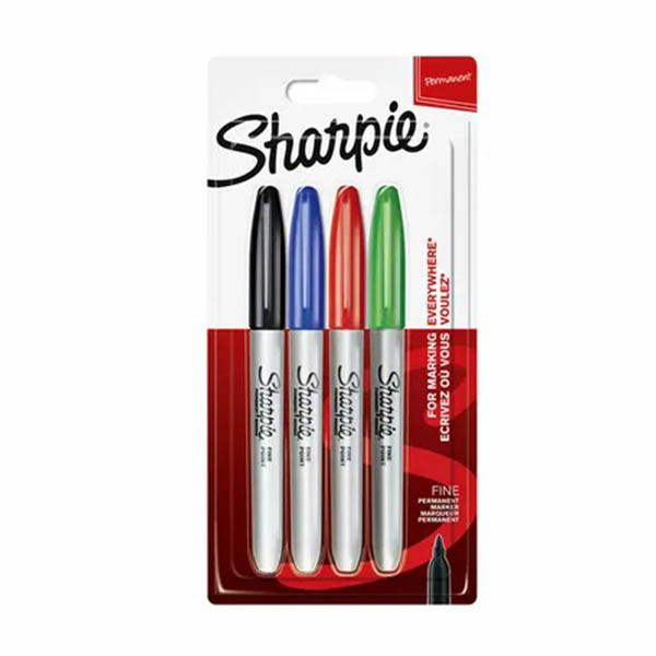 Sharpie marqueur permanent (pointe fine 1,5 mm) (assortiment de 4 pièces) 424495 - 1