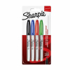 Sharpie marqueur permanent (pointe fine 1,5 mm) (assortiment de 4 pièces)