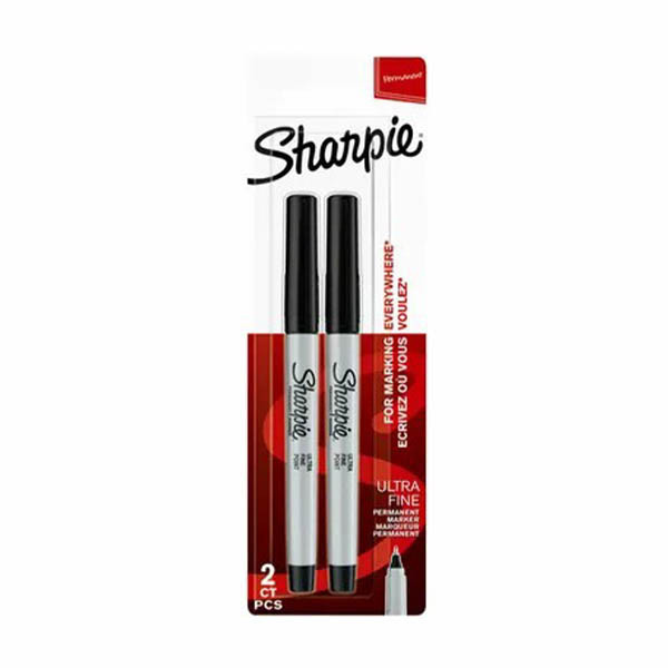 Sharpie marqueur permanent (pointe très fine 0,5 mm) (2 pièces) - noir 424489 - 1