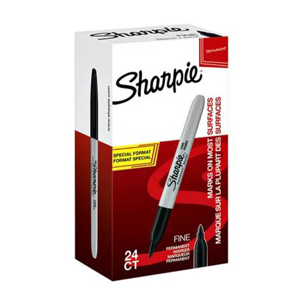 Sharpie marqueur permanent résistant à l'eau (pointe fine) (24 pièces) 424490 - 1