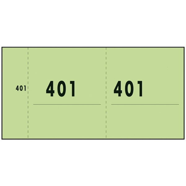 Sigel Expres bloc numéro 1-1000 (10 blocs de 100 feuilles) - vert 76153 208550 - 1