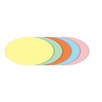 Sigel cartes de modération ovales 11 x 19 cm (250 pièces) - couleurs assorties SI-MU102 208914