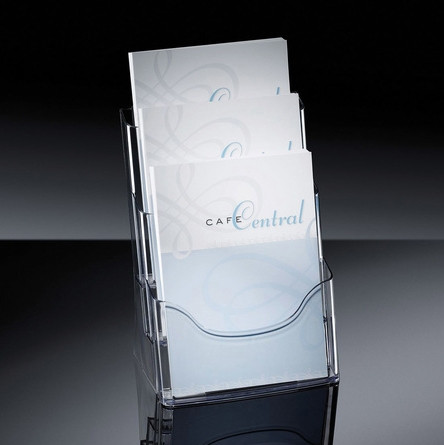Sigel porte-brochures acrylique A4 avec 3 compartiments SI-LH130 208705 - 1