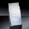Sigel porte-brochures acrylique A4 avec 3 compartiments 208705 - 1