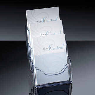 Sigel porte-brochures acrylique A5 avec 3 compartiments SI-LH132 208706 - 1