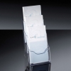 Sigel porte-brochures acrylique DIN long avec 3 compartiments