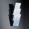 Sigel porte-brochures mural en acrylique DIN long avec 3 compartiments 208709 - 1