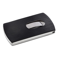 Sigel porte-cartes aspect cuir - argent/noir SI-VZ121 208615