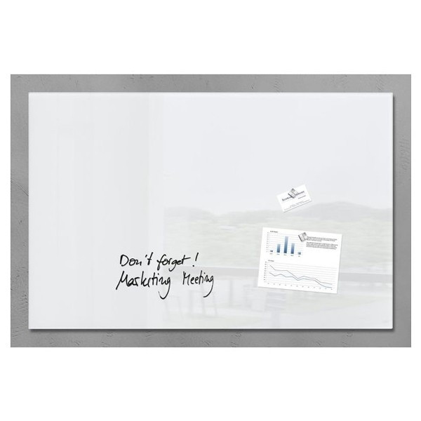Sigel tableau en verre magnétique (100 x 65 cm) - blanc SI-GL141 208802 - 1