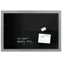 Sigel tableau en verre magnétique (100 x 65 cm) - noir SI-GL140 208801