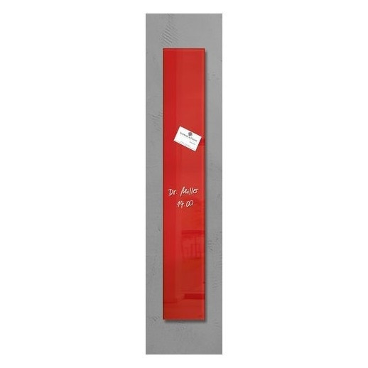 Sigel tableau en verre magnétique (12 x 78 cm) - rouge SI-GL104 208787 - 1