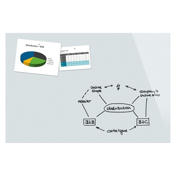 Sigel tableau en verre magnétique (150 x 100 cm) - blanc SI-B1500 208784 - 1
