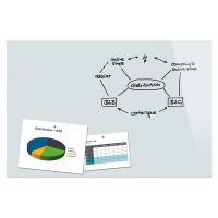 Sigel tableau en verre magnétique (90 x 60 cm) - blanc SI-B1300 208782